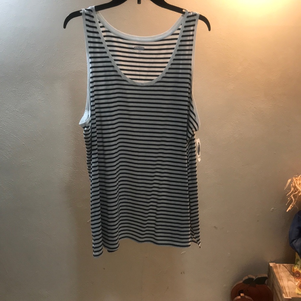 Black and White Striped Tank Top